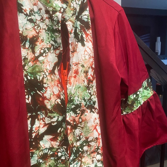 Brand new red and green design African dress. - Picture 2 of 9